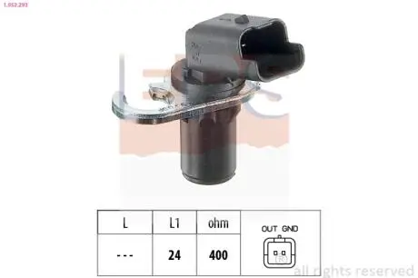 Датчик колінвала Peugeot 206/307 2.0 HDi 00- EPS 1.953.293