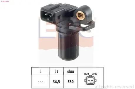 Датчик положення колінвала Ford Transit Connect/Focus 1.8TDCi (F9DB/F9DA) 03.01- EPS 1.953.323
