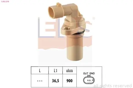 Датчик полож.колінвала Fiat 1.9D-2.4JTD 02.00- Opel 1.9CDTI EPS 1.953.379