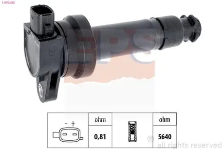 Кoтушка запалювання Hyundai Elantra, i30, KIA Cerato, 1.6 04.04- EPS 1.970.495