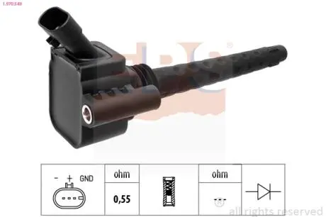 Котушка запалювання Fiat 500X 1.4 14-/Punto 1.4 09-/Jeep Renegade 1.4 14- EPS 1.970.549