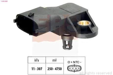 Датчик вакуума Fiat Doblo 1.9JTD 03-/Opel Vectra C 1.3 1.9 CDTi 04- EPS 1.993.082