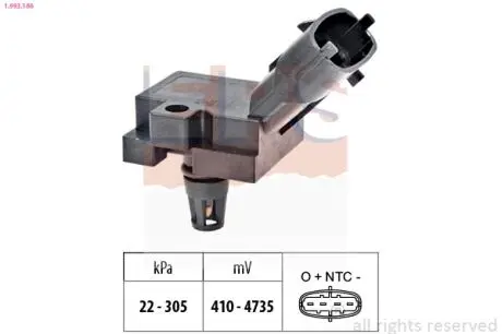Датчик тиску наддува Ford Focus 2.0ST 09-/Galaxy 2.0 10-/Kuga 2.5 08- EPS 1.993.186
