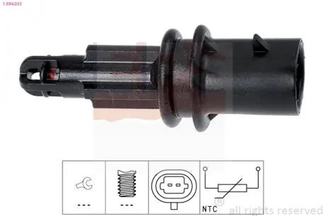 Датчик темп. впуск. повітря Chevrolet Cruze/Opel Astra F/G/H 1.2 EPS 1.994.033