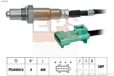 Лямбда-зонд PSA Berlingo 1.4 96-11/Nemo 1.4 08-/Bipper 1.4 08-/Partner 1.4 96-15/Fiat Fiorino 1.4 07- EPS 1.998.068