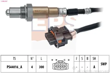 Лямбда-зонд Opel Astra/Corsa/Combo 1.2-1.4 04- EPS 1.998.267