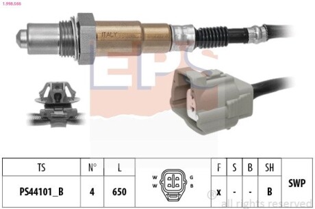 Лямбда зонд Mazda CX-5 2.0 11-17 EPS 1.998.566