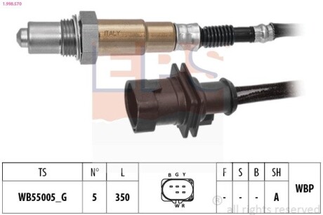 Лямбда зонд Land Rover Discovery 3.0 13-/Range Rover 3.0/5.0 13- EPS 1.998.570