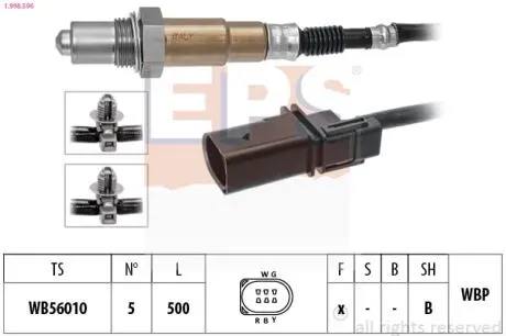 Лямбда-зонд Opel Cascada 2.0CDTI 15-18/Insignia A/B 2.0CDTI 14-/Zafira Tourer 2.0CDTI 11- EPS 1.998.596