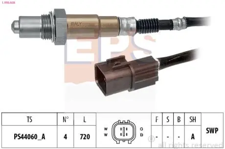 Лямбда-зонд Mitsubishi Galant 2.4 03-/Grandis 2.4 04-11/Outlander 2.4/3.0 03- EPS 1.998.608