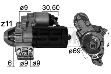 Стартер BMW ERA 220874A