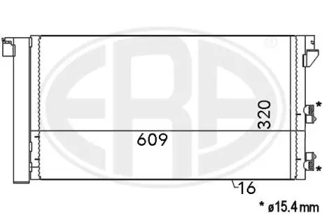 Радіатор кондиціонера ERA 667001