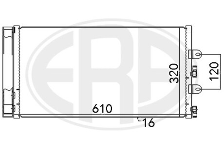 Радиатор кондиционера ERA 667018