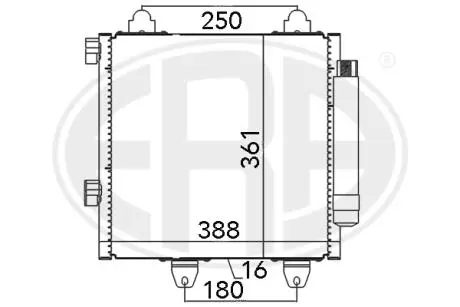 Радиатор кондиционера ERA 667022
