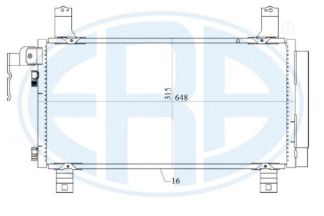 Радіатор кондиціонера ERA 667154