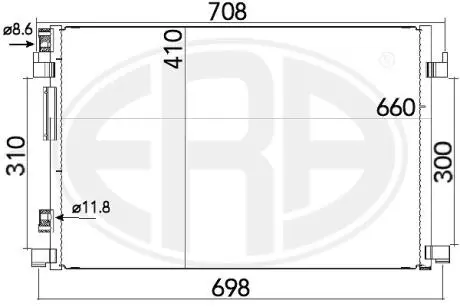 Радиатор кондиционера ERA 667165