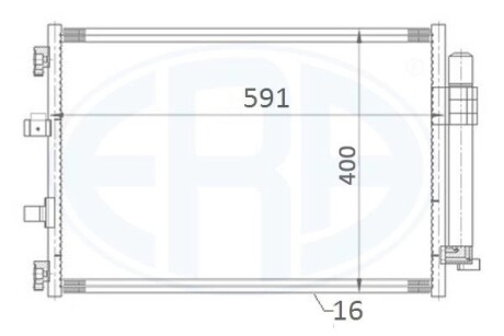 Радіатор кондиціонера ERA 667176