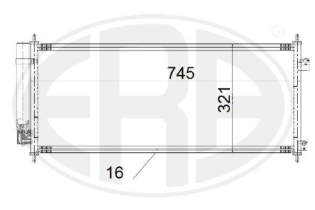 Радиатор кондиционера ERA 667199