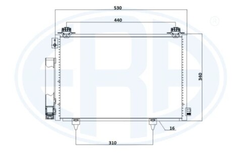 Радиатор кондиционера ERA 667258