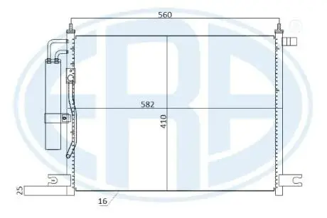 Радиатор кондиционера Chevrolet Aveo/Daewoo Lanos 1.2/1.4/1.5 02- ERA 667261
