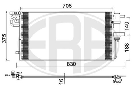 Радиатор кондиционера ERA 667269