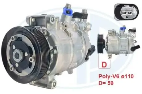 Компресор кондиціонера VW Caddy 03- ERA 670097