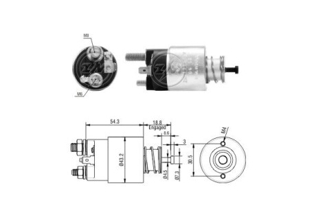 Втягивающее реле стартера ERA ZM1391