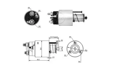 Тягове реле, стартер ERA ZM1496