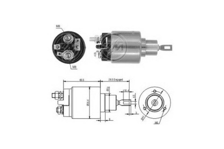 Тяговое реле, стартер ERA ZM1573