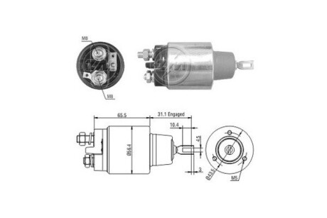 Тяговое реле, стартер ERA ZM1575