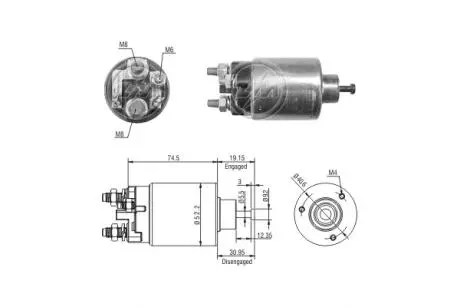 Тягове реле, стартер ERA ZM2860
