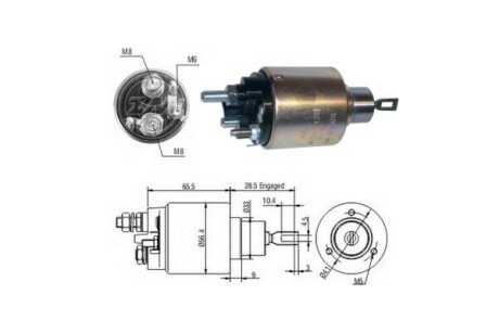 Тягове реле, стартер ERA ZM3479