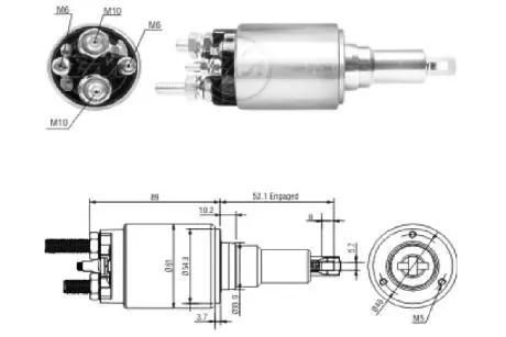 Тягове реле, стартер ERA ZM3639