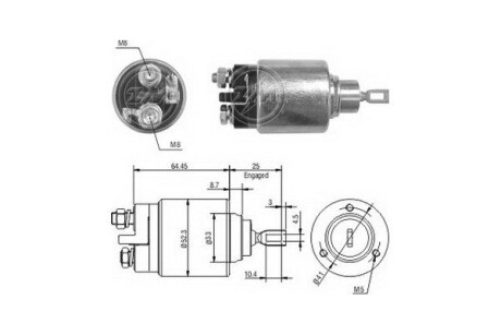 Тягове реле, стартер ERA ZM372