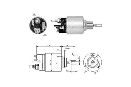 Тяговое реле, стартер ERA ZM379