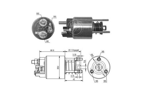 Тягове реле, стартер ERA ZM395