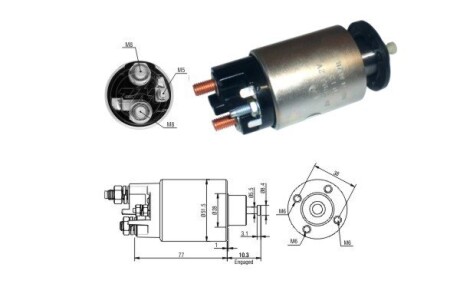 Тягове реле, стартер ERA ZM3993