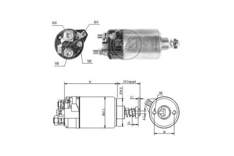 Тягове реле, стартер ERA ZM528