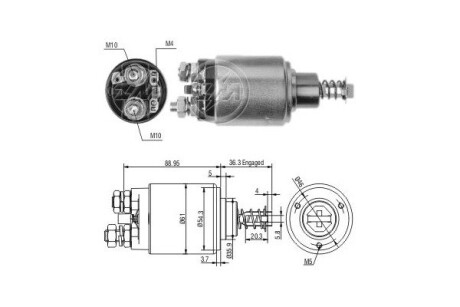 Тяговое реле, стартер ERA ZM538