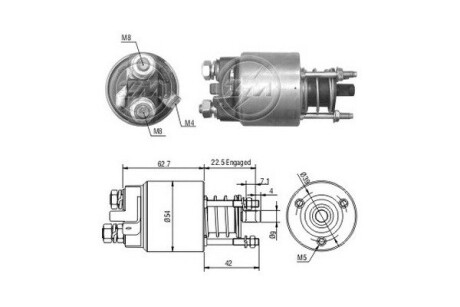 Тяговое реле, стартер ERA ZM5395