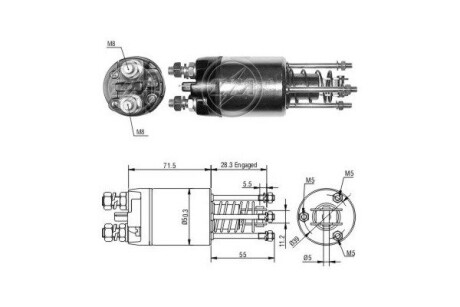 Тягове реле, стартер ERA ZM5651