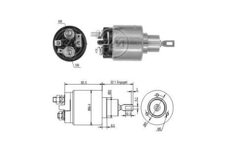 Тягове реле, стартер ERA ZM574