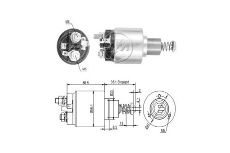 Тягове реле, стартер ERA ZM576