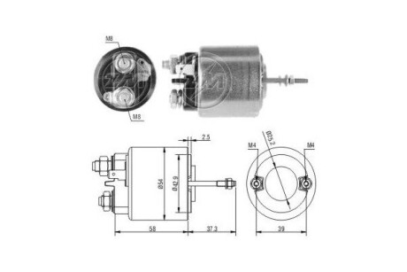 Тягове реле, стартер ERA ZM595