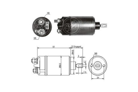 Тягове реле, стартер ERA ZM621