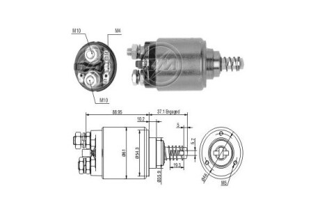 Тягове реле, стартер ERA ZM743