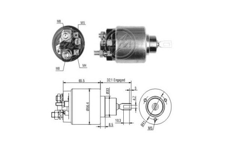 Тягове реле, стартер ERA ZM771