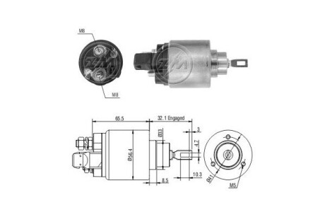 Тяговое реле, стартер ERA ZM972