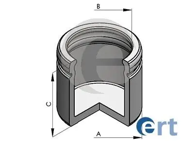 Ремкомплект супорта (переднього) Land Rover Discovery 14-(d=66mm)(+ поршнь/направляюча)(ATE) ERT 151428C (фото 1)