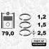 Кільця поршневі Opel Vectra 1.6i 95-02 (79.00mm/STD) (1.2-1.5-2.5) ET ENGINETEAM R1003400VR1 (фото 4)